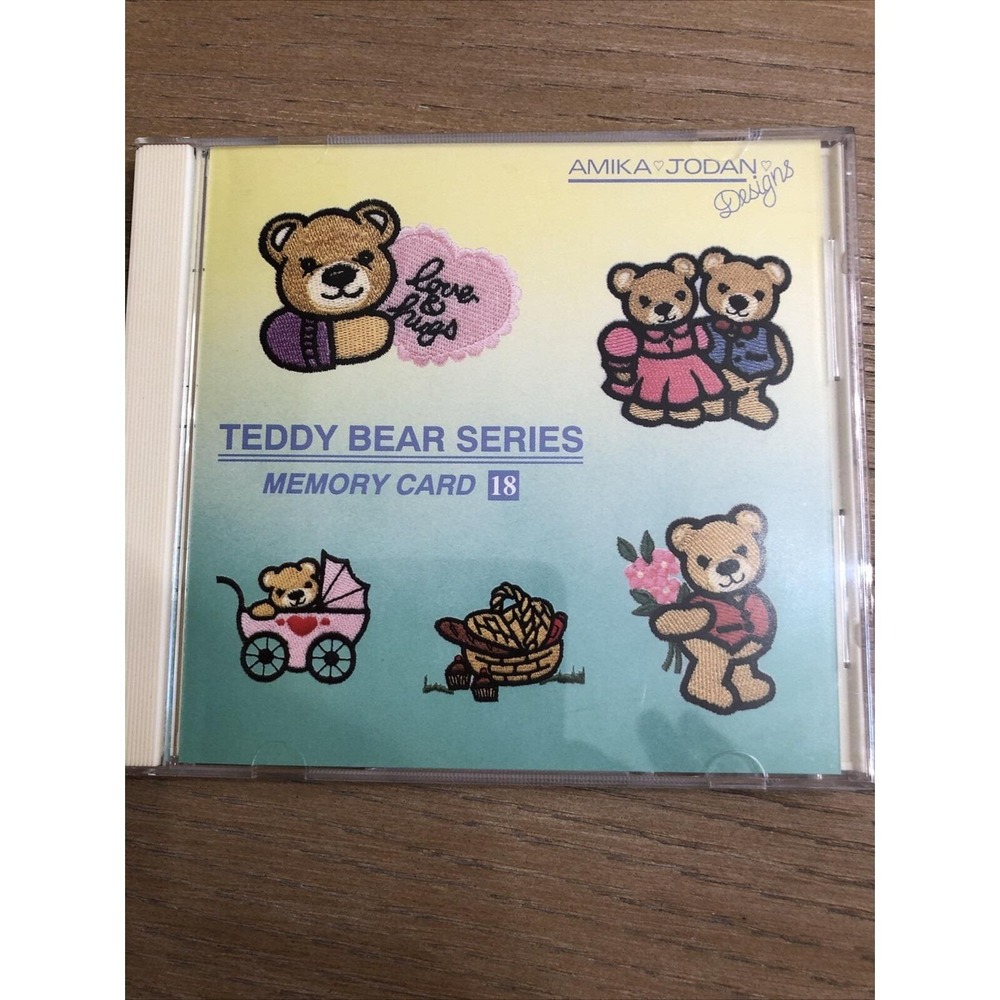 Janome Memory Craft Memory Card #18 Teddy Bear series Machine Embroidery